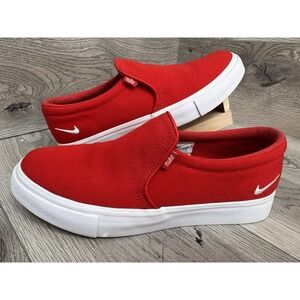 NIKE CZ9412-600 COURT ROYALE SLIP ON SHOES Sneakers UNIVERSITY RED WOMENS Sz 7